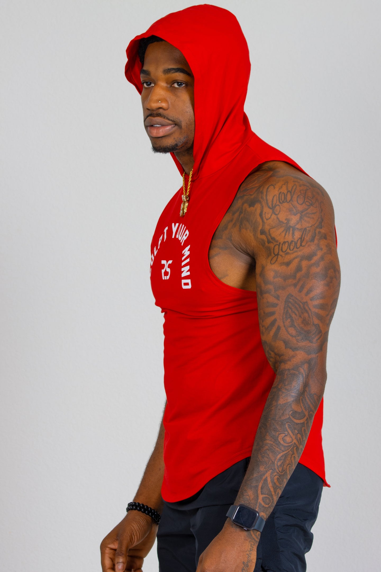TANK TOP HOODIE- RED